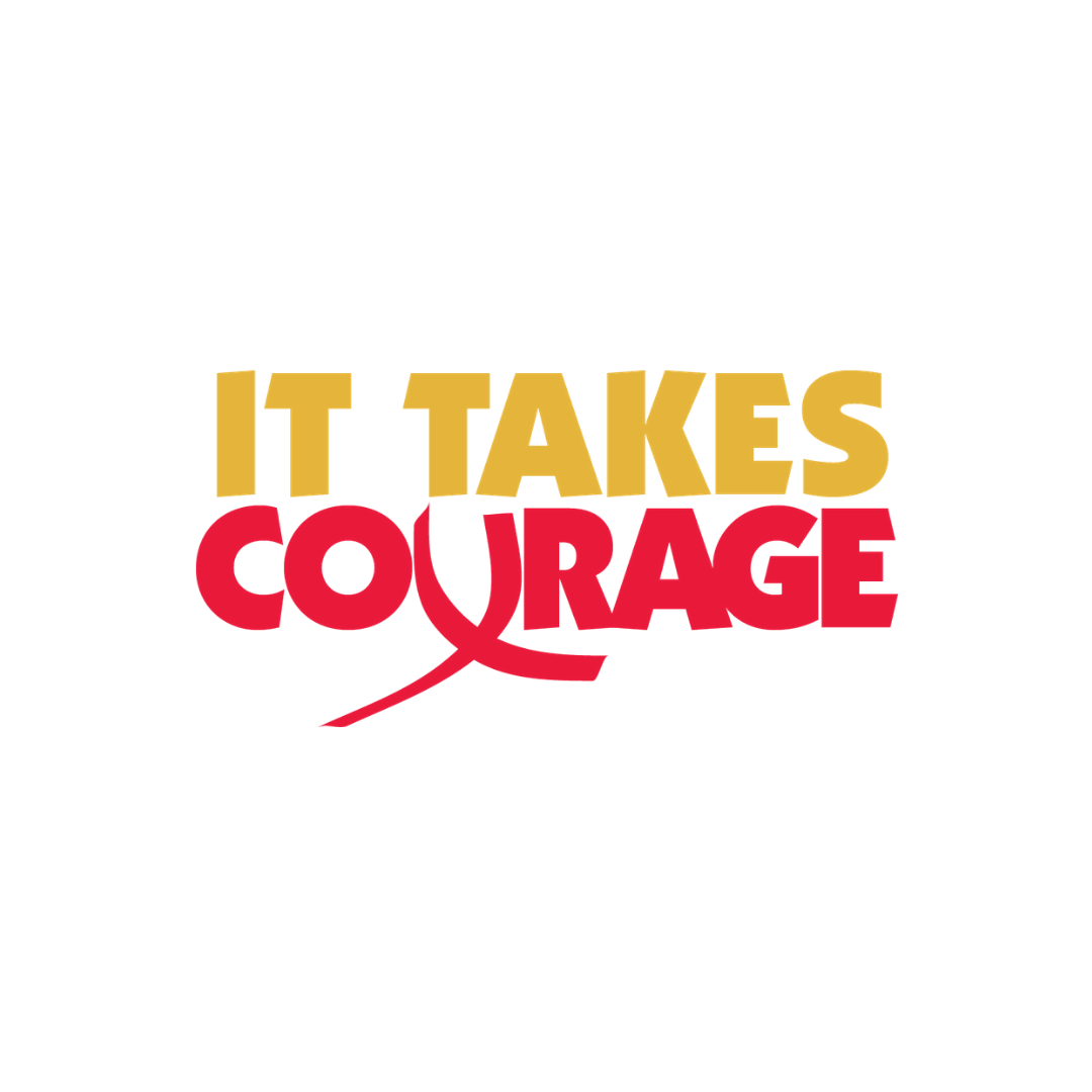 It takes courage logo.